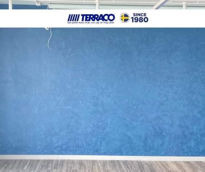 Mẫu tường hiệu ứng tông xanh